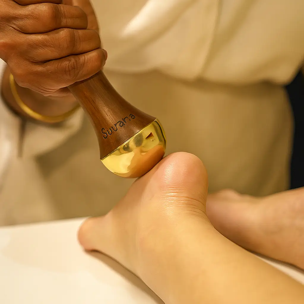 Foot Massage with Ghee & Copper Bowl